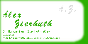 alex zierhuth business card